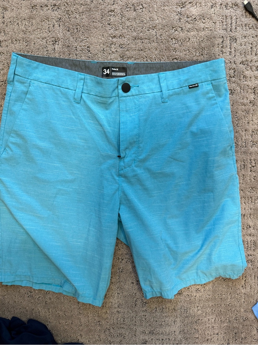 Men's Hurley Turquoise Casual Shorts - Size 34